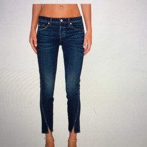 AMO Denim Low Rise Slit Jeans
